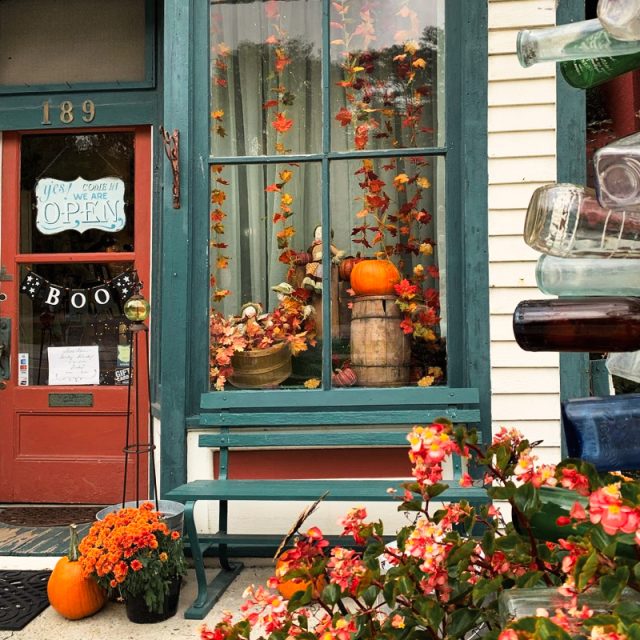Storefront during fall season